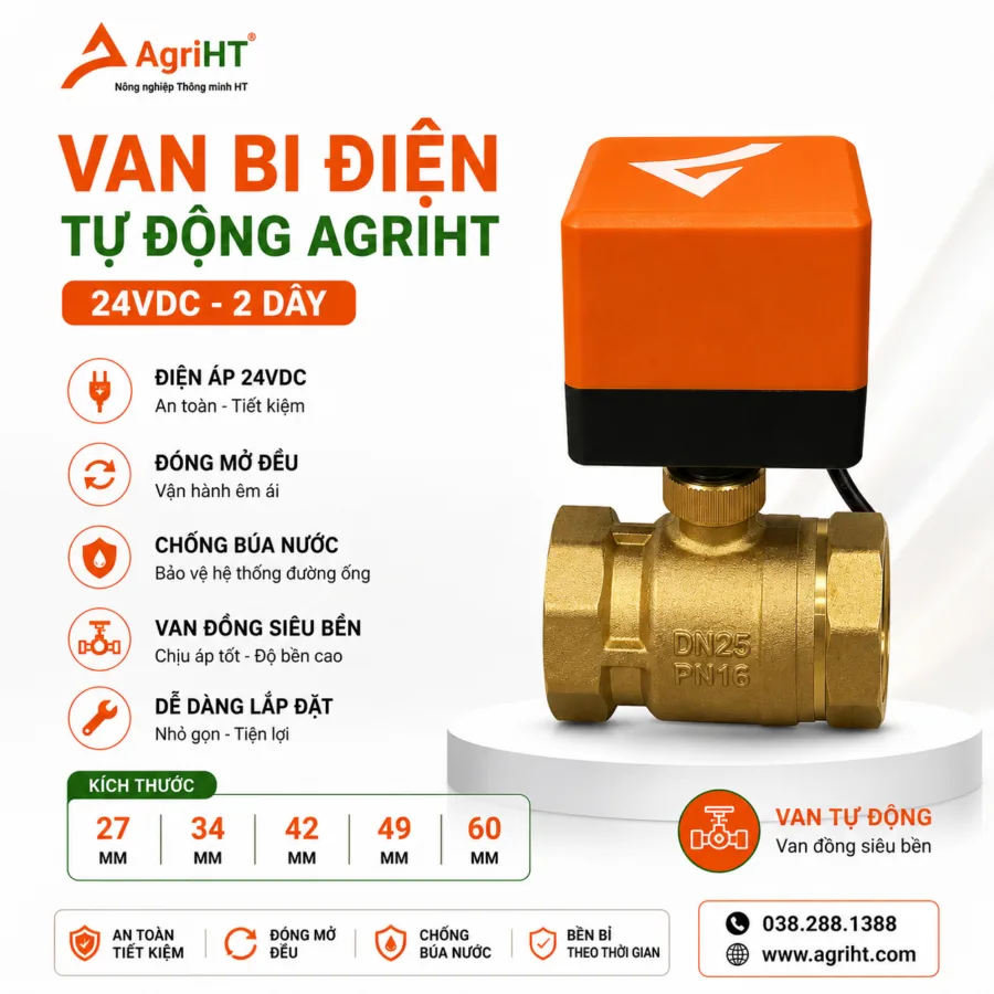 Van bi điện đồng AgriHT - 24V