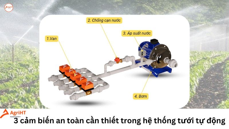 3 cảm biến an toàn cần thiết trong hệ thống tưới tự động
