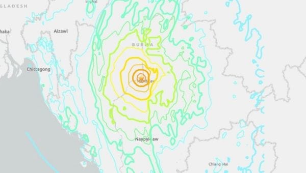 Dư chấn động đất tại Myanmar