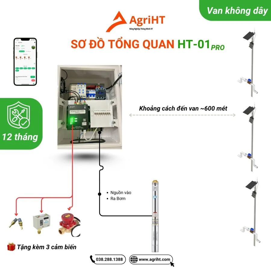 Hệ thống tưới tự động van không dây HT 01 PRO