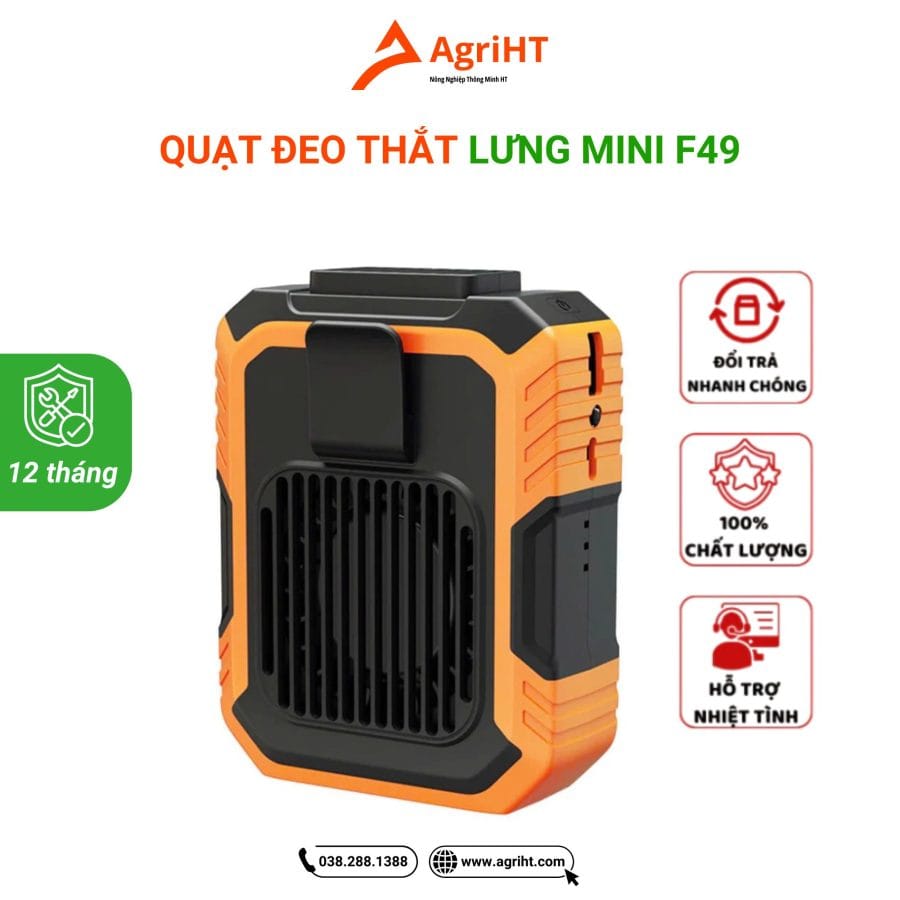Quạt đeo thắt lưng mini F49