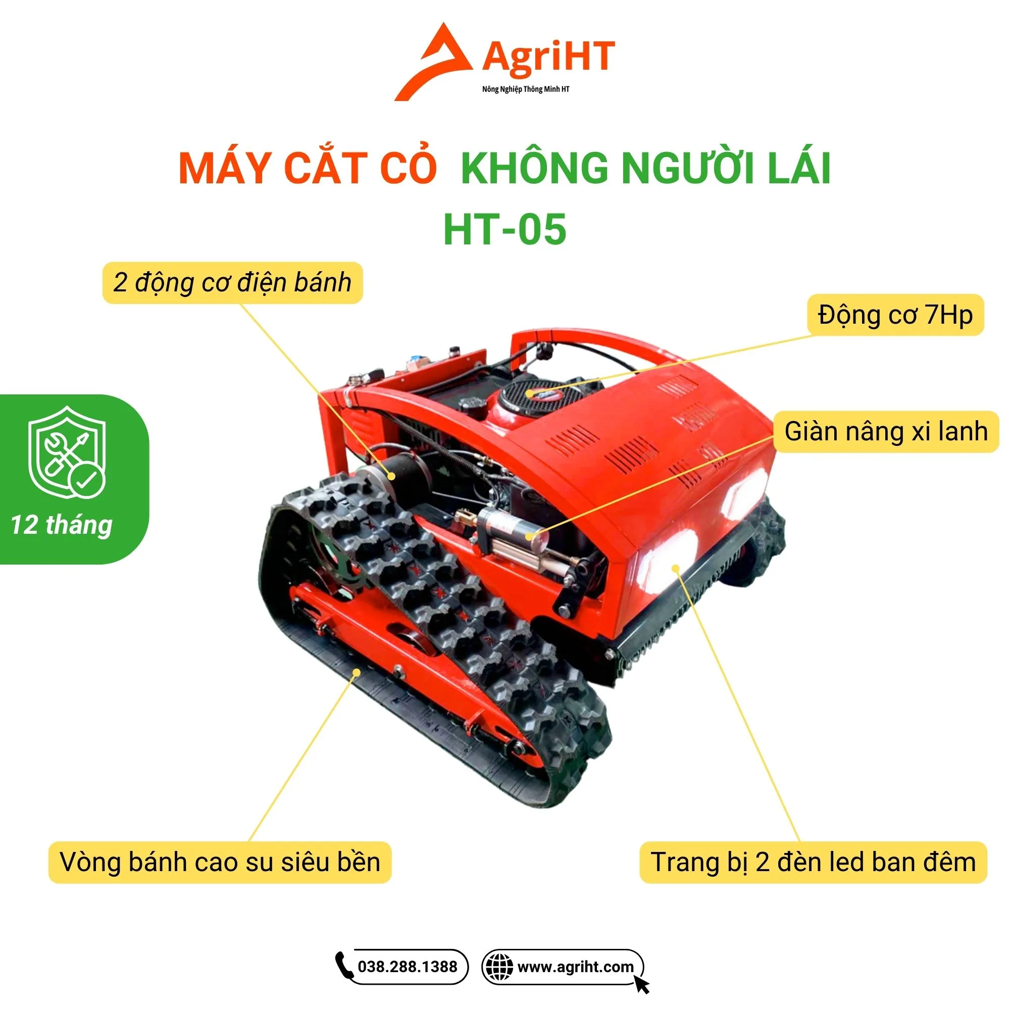 Máy cắt cỏ không người lái AgriHT