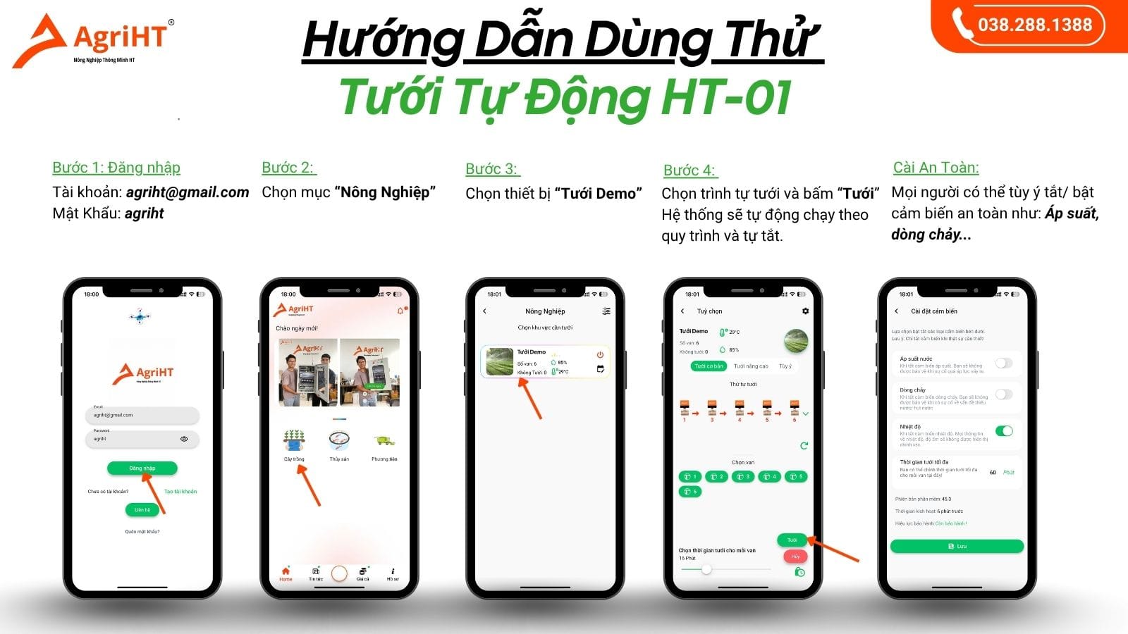 Hướng dẫn sử dụng hệ thống tưới tự động HT-01