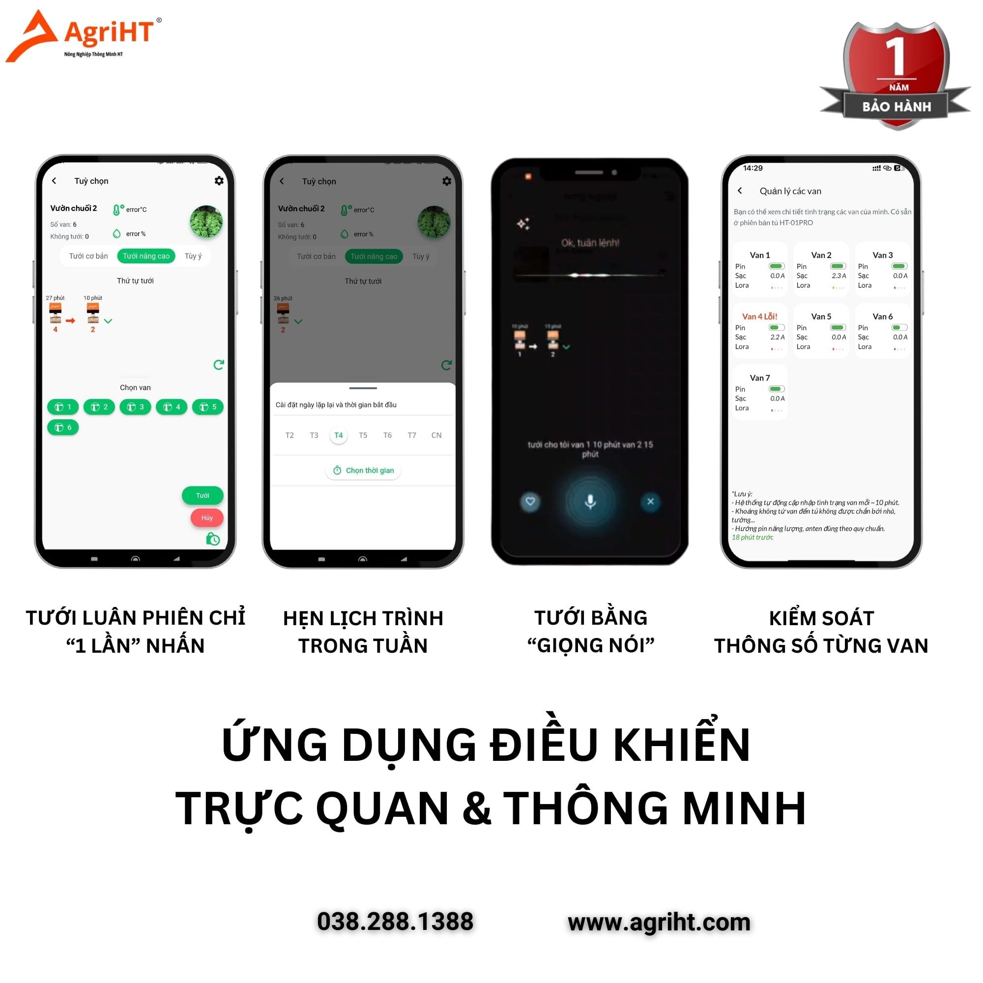 Ứng dụng dành riêng cho hệ thống tưới lớn