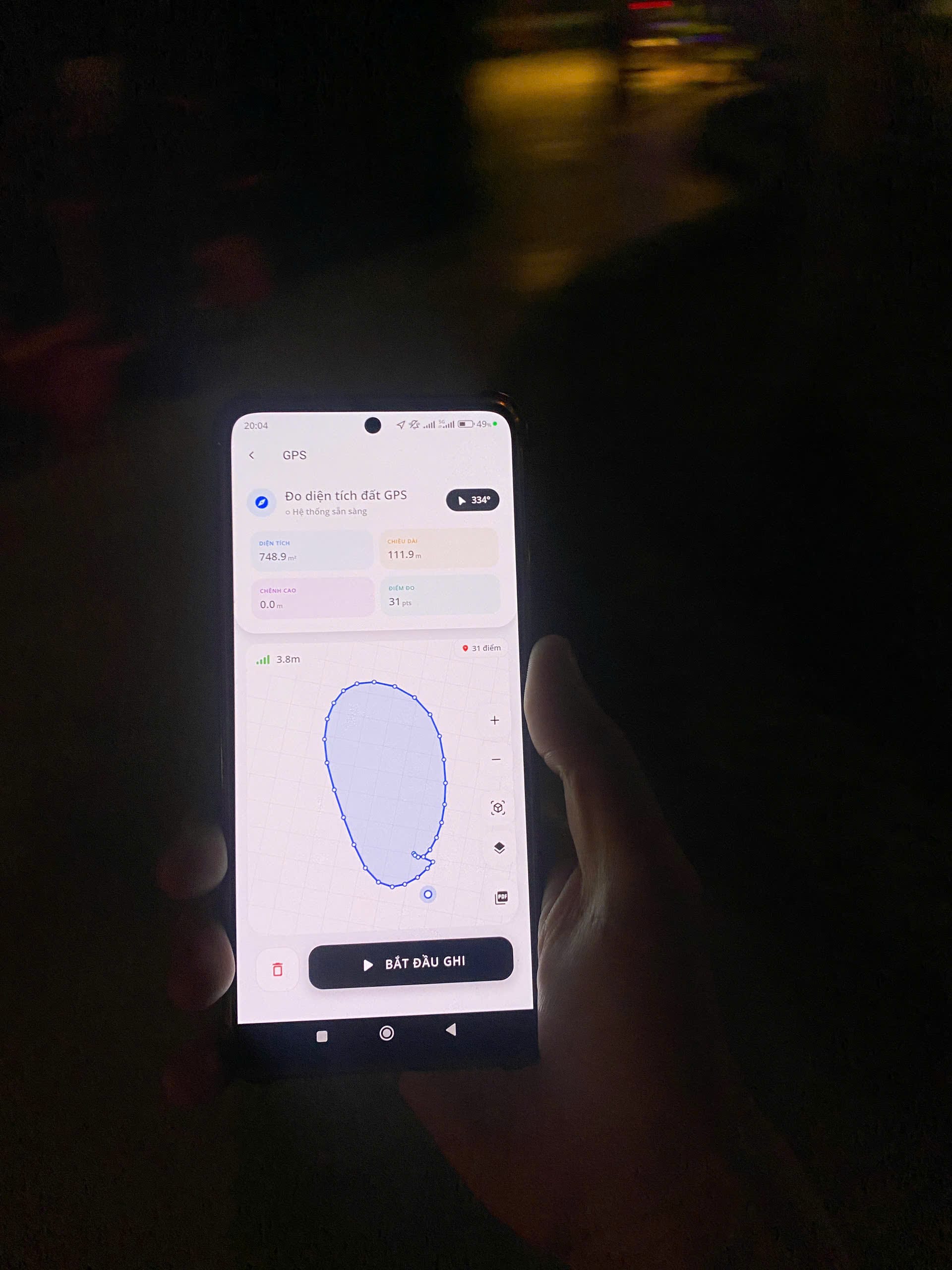 Quá trình thực hiện thực tế đo đất bằng GPS