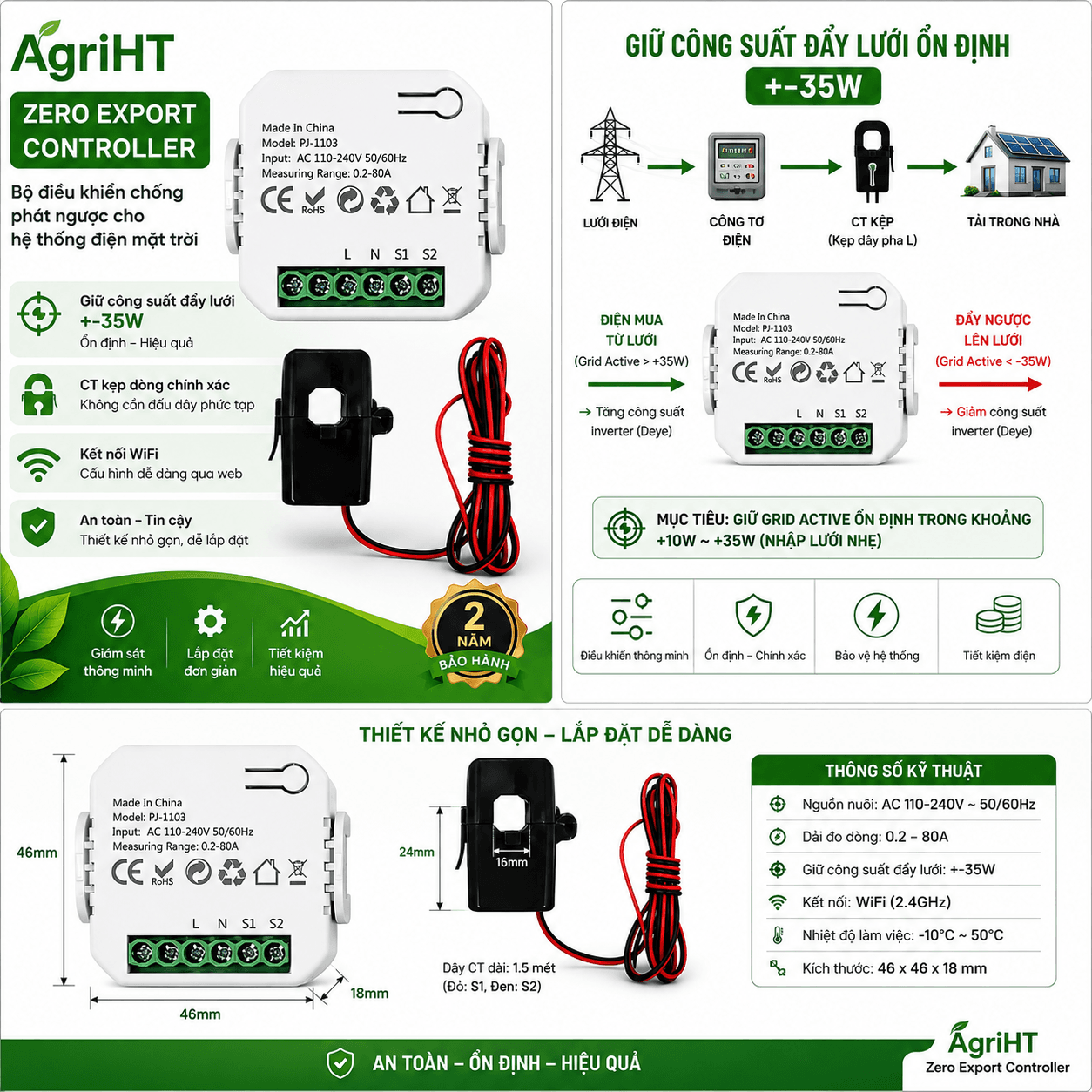 CT bám tải cho biến tần Micro