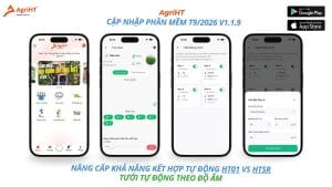 Nâng cấp phần mềm AgriHT - Chức năng tưới thông minh